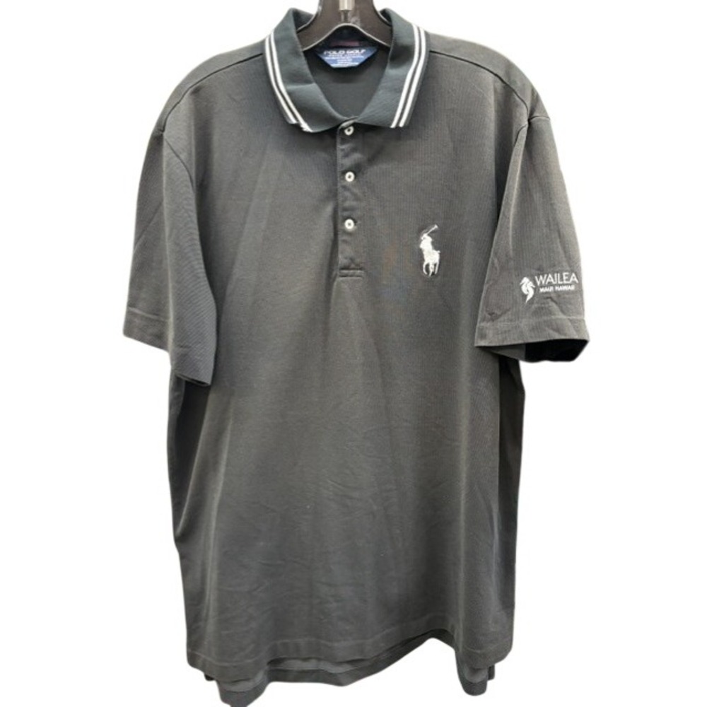 Polo Golf Ralph Lauren Gray Wailea Maui Hawaii Performance Polo Shirt Mens L